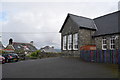 Car park behind a community hall, Harlech