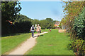 Path by recreation field, Groby