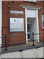 Library entrance, Morgan Street