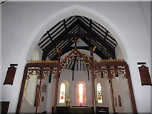 SM9537 : St Mary, Fishguard: rood screen by Basher Eyre