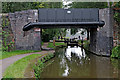 Canal bridge and locks near Etruria in Stoke-on-Trent