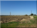 Ploughed field near Calvert Cottages