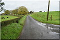 Water lying along Legacurry Road