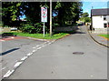 Junction of two roads with Welsh-only names, St Brides Major