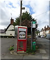 Former telephone kiosk and bus stop on Main Street, Tingewick