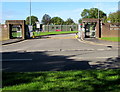 ST0168 : East Gate entrance to MOD St Athan  by Jaggery