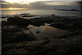 SW4726 : View of the sky reflected in a rockpool at Mousehole by Robert Lamb