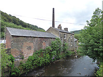 SD9827 : River Calder, upstream from Stubbing Holme Road by Stephen Craven