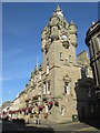 Hawick  Town  Hall  from  High  Street  &  Cross  Wynd  junction