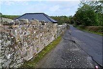 H4569 : Stone built wall to front of Drumragh Graveyard by Kenneth  Allen