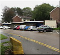 Shops and cars in the Hollybush Estate, Cardiff