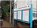 ST1880 : Heath Low Level railway station information boards, Cardiff by Jaggery