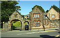 Park Lodge and entrance arch from Back Corkickle opposite Coach Road