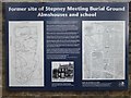 TQ3681 : Information board at Stepney Meeting Burial Ground, White Horse Road by Marathon