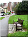 Jack Davies memorial bench in Hollybush Estate, Cardiff