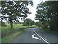 A523 bend near Two Trees cottage