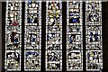 NY4430 : Greystoke, St. Andrew's Church: The great east window with its fine medieval glass by Michael Garlick