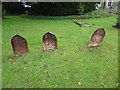 Iron gravestones in St John the Baptist Churchyard at Little Maplestead