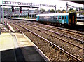 ST3088 : Llanelli train leaving Newport station platform 2 by Jaggery