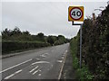 SO4382 : End of the 30 zone at the eastern edge of Craven Arms, Shropshire by Jaggery