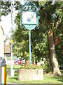 TL9034 : Bures Village sign on the B1508 Colchester Road by Geographer