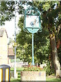 TL9034 : Bures Hamlet Village sign on the B1508 Colchester Road by Geographer
