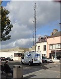 J1418 : PSNI Telecommunications Mast at the redundant Warrenpoint Police Station by Eric Jones