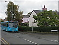 Mold bus on the A549 Brunswick Road, Buckley