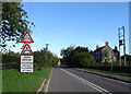 Approaching arched bridge on the A48