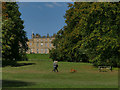 Walking the dog past Cannon Hall 