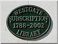 Plaque on the former Westgate Subscription Library