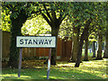Stanway Village Name sign on Stan Way