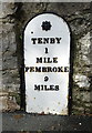 Milepost on Marsh Road (A4139)