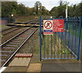 Warning notice - Do not trespass on the railway, Buckley station platform 2