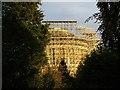 TL8161 : Scaffolding on Ickworth House from the west by John Goldsmith