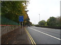 Cardiff Road (B4237) beside Belle Vue Park
