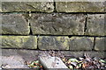 Benchmark on wall of Midgley Road at Hullett Close junction