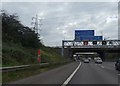 Motorway gantry at M6 junction 7, advance directions for junction 8