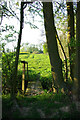 Footpath across footbridge near New Hall