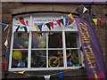 Window decorated for World Cycling Championships in Harrogate 2019