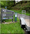 Coedwig Giedd/Giedd Forest name sign, Cwmgiedd, Powys