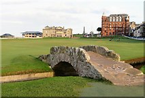 NO5017 : Bridge over the burn, St Andrews Old Course by Gordon Hatton