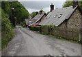 Houses on the west side of Heol Giedd, Cwmgiedd, Powys