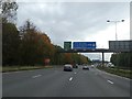 Sign gantry over A5103 north of M56 junction 3A