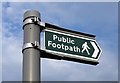 Public footpath sign