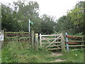 The beginning of a footpath to Great Oakley