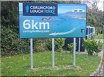 J1812 : Carlingford Ferry Direction Sign at the northern entrance to Carlingford by Eric Jones