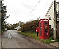 Postbox and defibrillator, Rose Ash