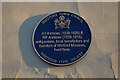 Hertford: blue plaque on Castle Street