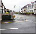 Dark green cabinets, Oak Street, Newport